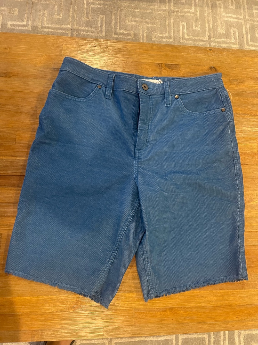 Carve Designs Oahu  Blue Corduroy Cutoff Shorts Size 10